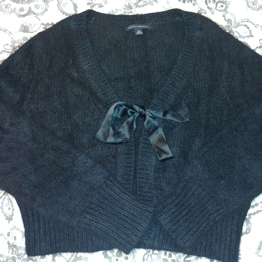 Banana Republic Angora Shrug with ribbon